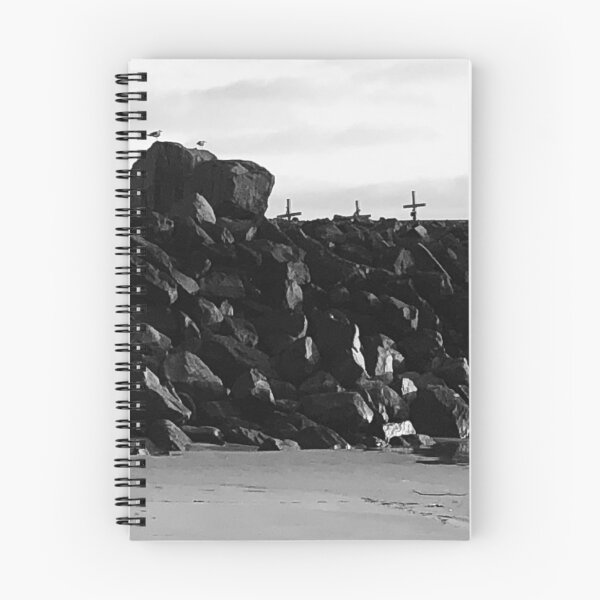 Item preview, Crosses & Birds Atop The Barview Jetty, Rockaway Beach, Oregon designed and sold by Unnecessary Press.