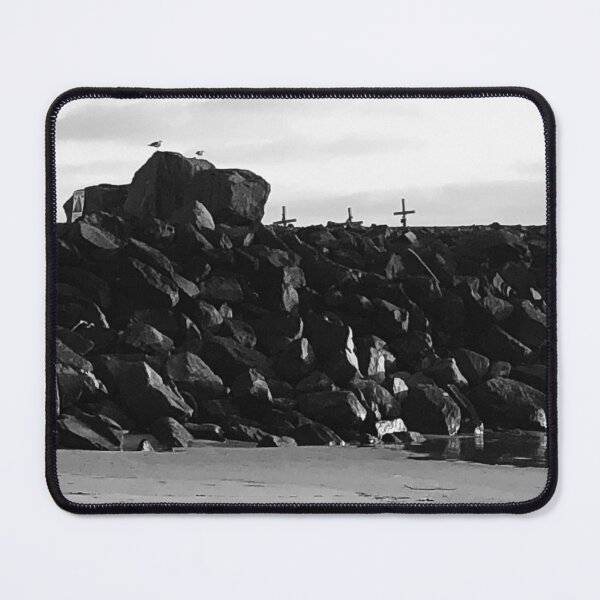Item preview, Crosses & Birds Atop The Barview Jetty, Rockaway Beach, Oregon designed and sold by Unnecessary Press.