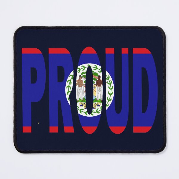 Item preview, Belize Flag Design in The Word Proud - Belmopan - Soca Mode designed and sold by Soca-Mode.