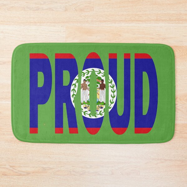 Item preview, Belize Flag Design in The Word Proud - Belmopan - Soca Mode designed and sold by Soca-Mode.