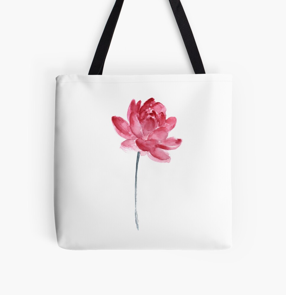 Cherry Blossom, Pink Gifts For Her, Sakura Giclee Fine Art Print, Flower  Watercolor Painting Tote Bag