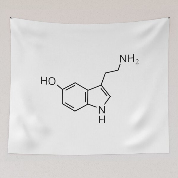 Item preview, Serotonin - Neurotransmitter, Mental Health, Psychology, Happiness, Brain, Neuron designed and sold by jadedscientist.