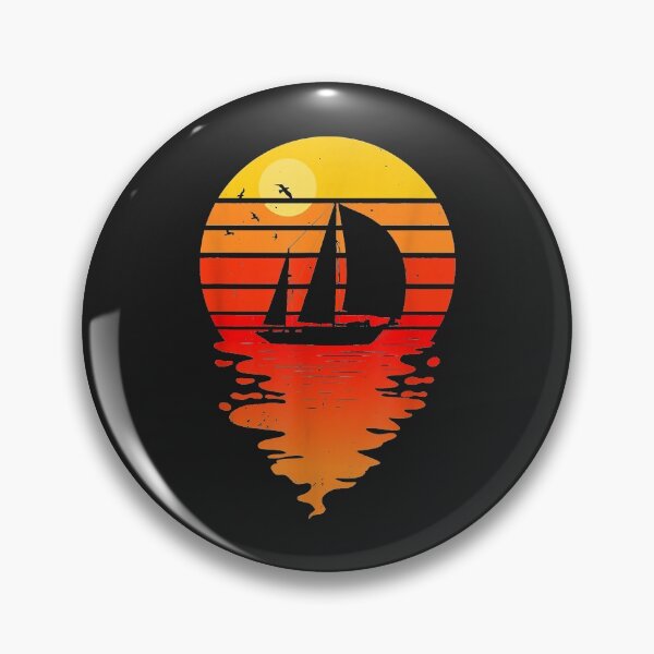 Item preview, Vintage Sailing Sail Boat Sunset Retro Sailboat designed and sold by khangko1.