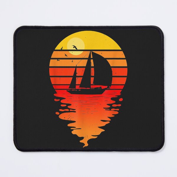 Item preview, Vintage Sailing Sail Boat Sunset Retro Sailboat designed and sold by khangko1.