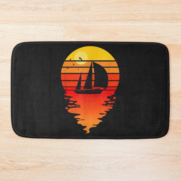 Item preview, Vintage Sailing Sail Boat Sunset Retro Sailboat designed and sold by khangko1.