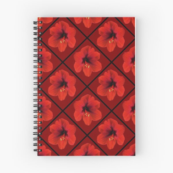 Item preview, Red Hibiscus Flowers Diagonal Repeat on Dark Red 5748 designed and sold by Art in My Loft.