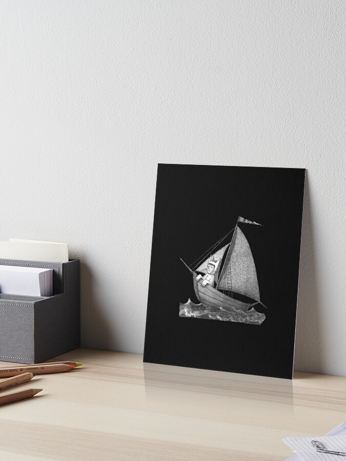 Where the Wild Things Are Sailing on a Boat Art Board Print for Sale by  khangko1