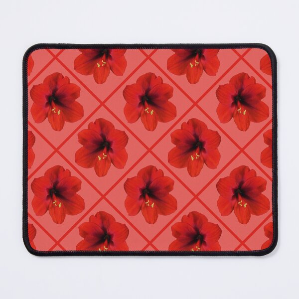 Item preview, Red Hibiscus Flowers Diagonal Repeat on Soft Red 5748 designed and sold by Art in My Loft.