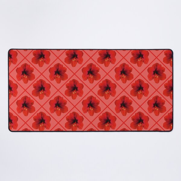 Item preview, Red Hibiscus Flowers Diagonal Repeat on Soft Red 5748 designed and sold by Art in My Loft.
