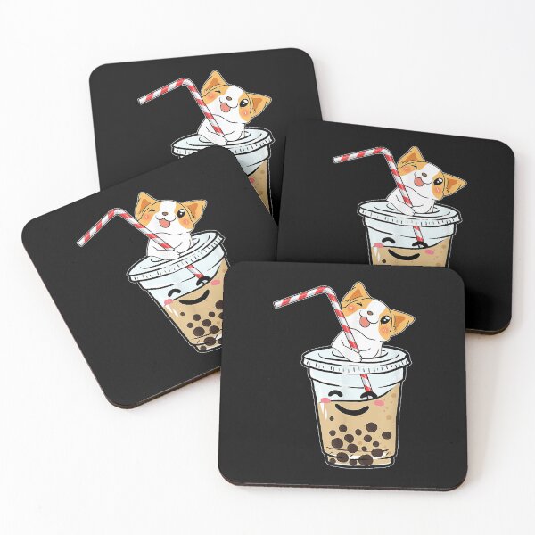 Item preview, Kawaii Corgi Loves Bubble Tea  designed and sold by ClareMadelane.