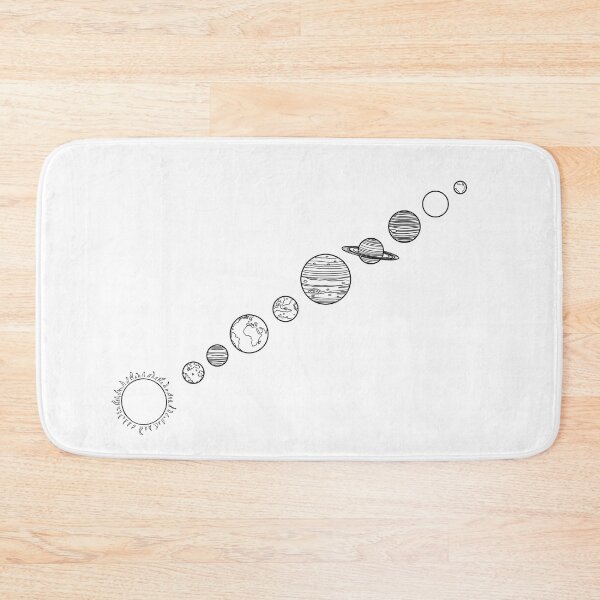 Item preview, Minimalist solar system drawing - white sun designed and sold by TumbleCreek.