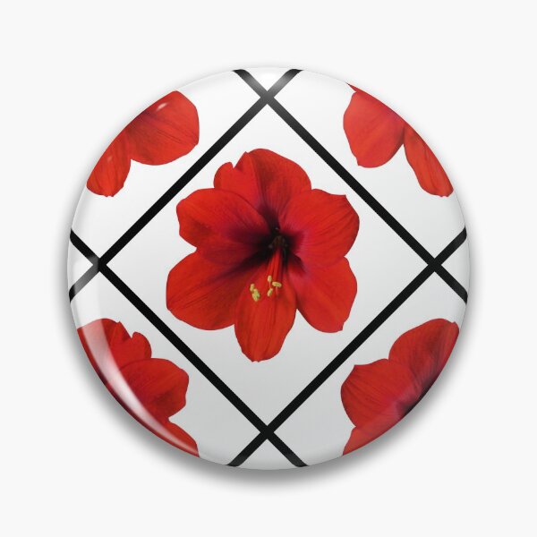 Item preview, Red Hibiscus Flowers Diagonal Repeat on White 5748 designed and sold by Art in My Loft.