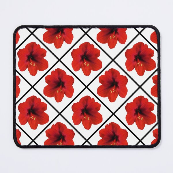 Item preview, Red Hibiscus Flowers Diagonal Repeat on White 5748 designed and sold by Art in My Loft.