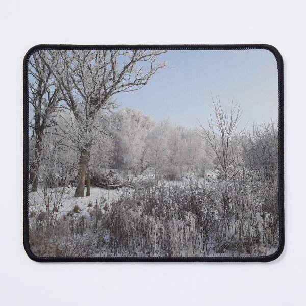 Winter Frost Brush Mouse Pad