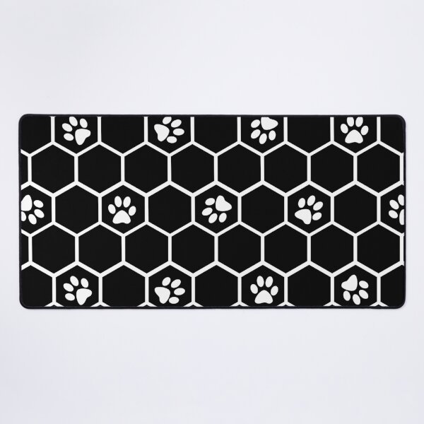 Item preview, Black Honeycomb Pattern with Paws - Cat Paws - Dog Paws - Pets designed and sold by AnyLeck.
