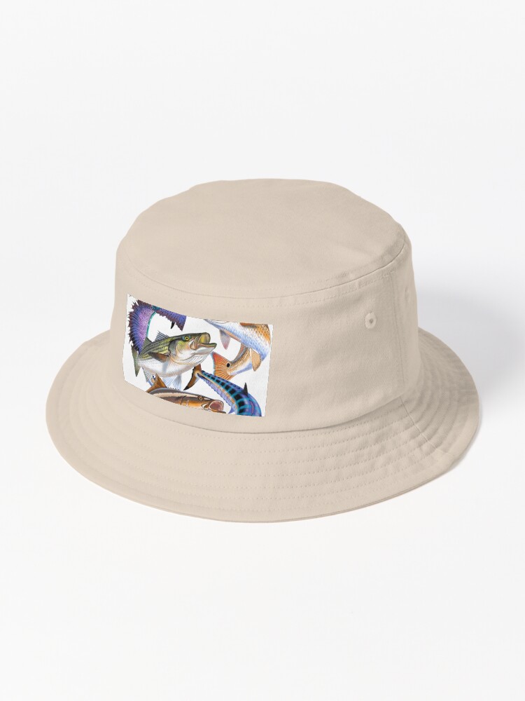 Imagen 1 de 6, Gorro de pescador con la obra Gamefish collage, diseñada y vendida por Bluemarlin.