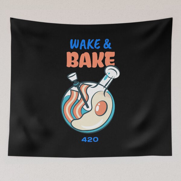 Item preview, Wake and Bake Pothead (Black) designed and sold by PotheadTees.