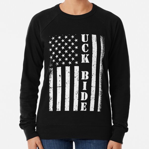 FUck Biden America Flag Lightweight Sweatshirt
