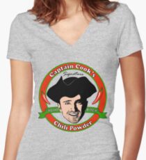 Captain Cook's Chili P Women's Fitted V-Neck T-Shirt