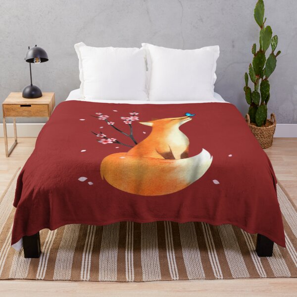 Item preview, Fox Japanese Cherry Blossom Flower  designed and sold by hanesmlwn64.