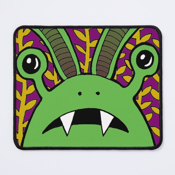 Item preview, Green Monster with Antenna Eyes and Long Ears designed and sold by SquashBlossom1.
