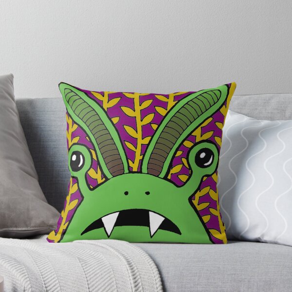 Item preview, Green Monster with Antenna Eyes and Long Ears designed and sold by SquashBlossom1.