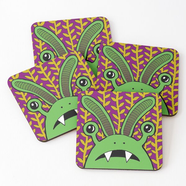 Item preview, Green Monster with Antenna Eyes and Long Ears designed and sold by SquashBlossom1.