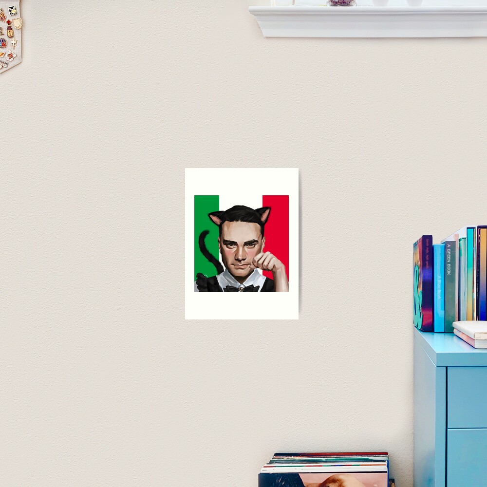 Ben Shapiro catboy maid Italian pride flag artwork