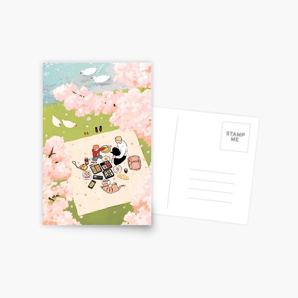 Hanami Picnic Postcard