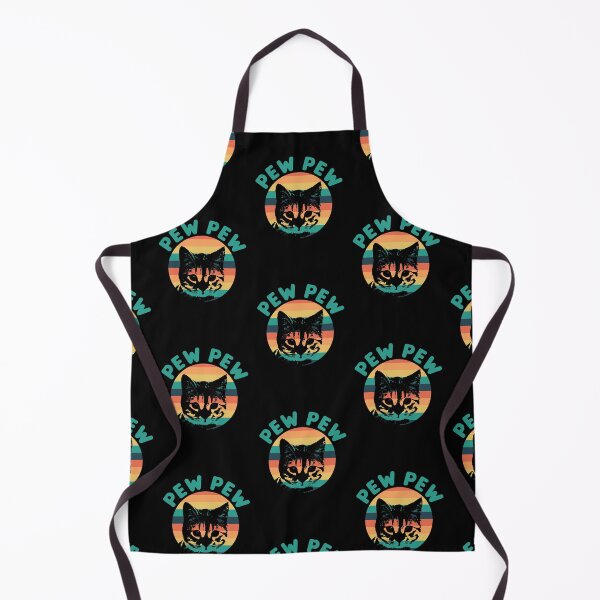 Item preview, Vintage Retro Black Cat l funny cat pew pew l Funny Kitty Pet Lovers designed and sold by kpluslk.