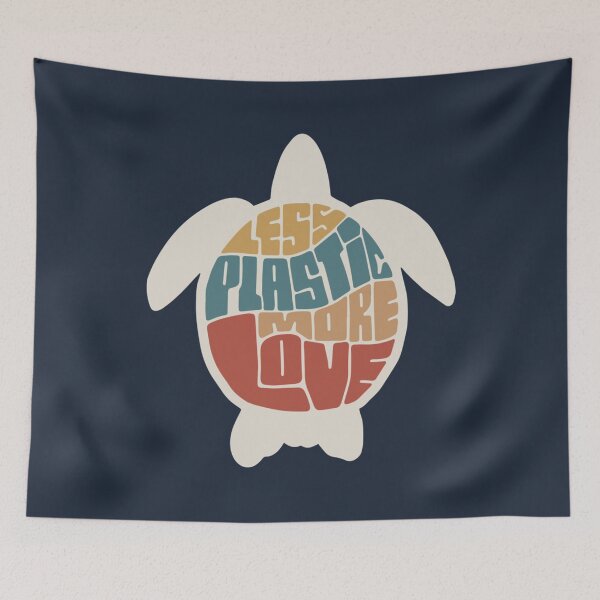 Item preview, Less Plastic More Love   Turtle designed and sold by RiyadMahrez.