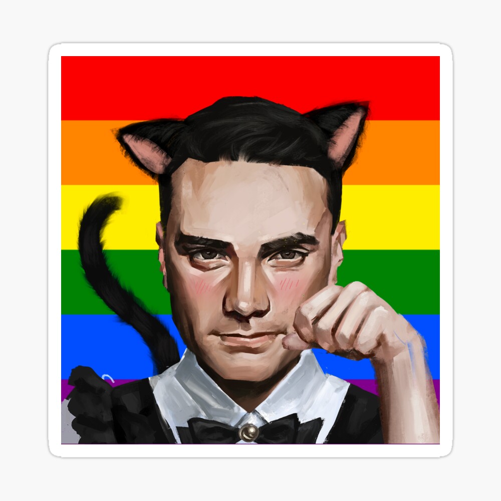 Ben Shapiro catboy maid pride flag | Photographic Print