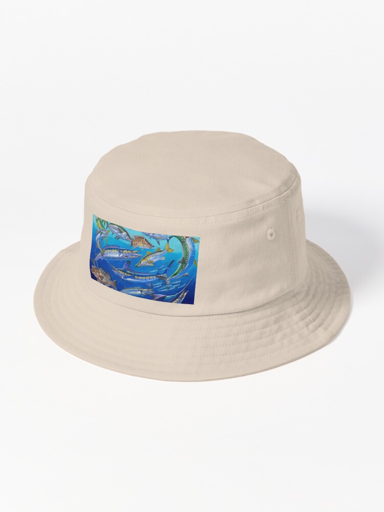 Imagen 1 de 6, Gorro de pescador con la obra Gamefish Collage, diseñada y vendida por Bluemarlin.