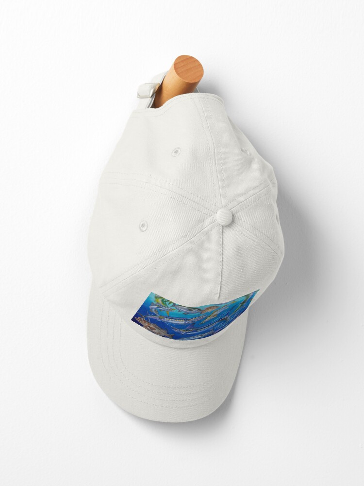 Imagen 2 de 7, Gorra con la obra Gamefish Collage, diseñada y vendida por Bluemarlin.