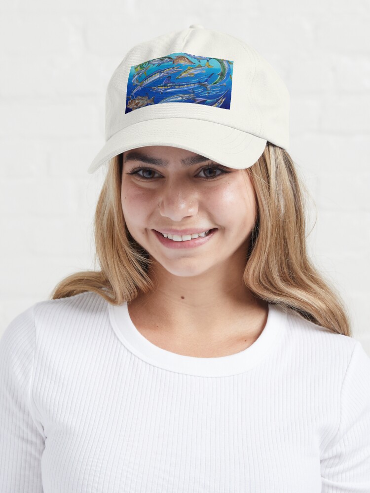 Imagen 6 de 7, Gorra con la obra Gamefish Collage, diseñada y vendida por Bluemarlin.