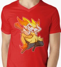 #654 - Braixen Men's V-Neck T-Shirt