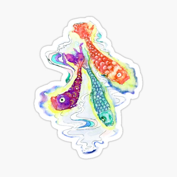 Fish Lanterns Sticker
