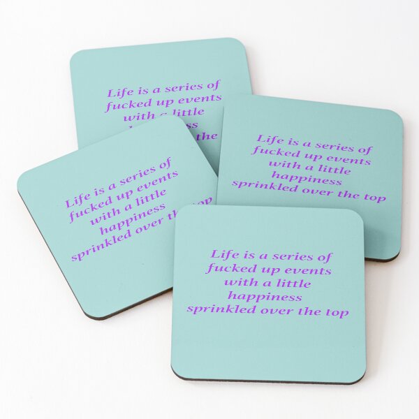 Item preview, life is a series of fucked up events with a little happiness sprinkled over the top  designed and sold by  CannaGranny™ .