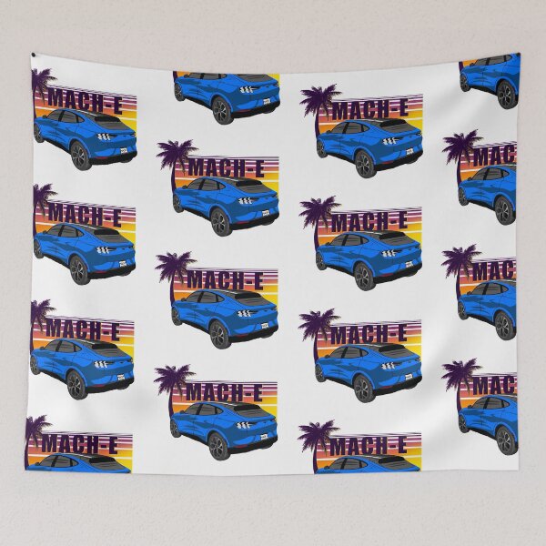 Item preview, Sunset Mach-E in Grabber Blue designed and sold by zealology.