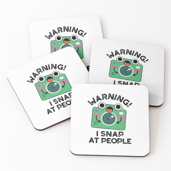 Item preview, Warning I Shap At People Funny Camera Puns  designed and sold by punnybone.