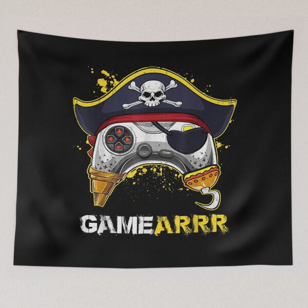 Item preview, Gamearrr Pirate Arrr Jolly Roger Video Game Skull Crossbones  designed and sold by DaiShop.