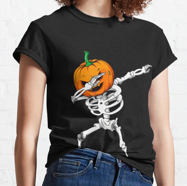 Halloween Tee for Women Halloween Womens Shirt TrumpkinT-Shirt Pumpkin Face Bats
