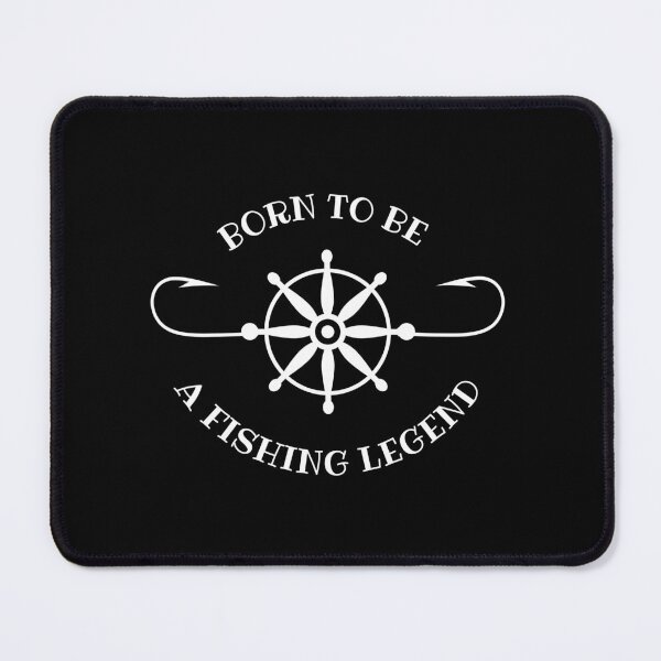 Item preview, Born to be a fishing legend, fishing hook design designed and sold by Auntieck.
