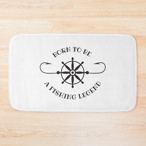 Item preview, Born to be a fishing legend, fishing hook design designed and sold by Auntieck.