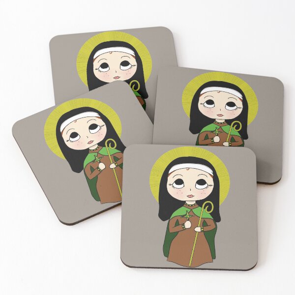 Item preview, Saint Brigid of Ireland Cute Anime Chibi of the Catholic Saint  designed and sold by TheCatholicLady.