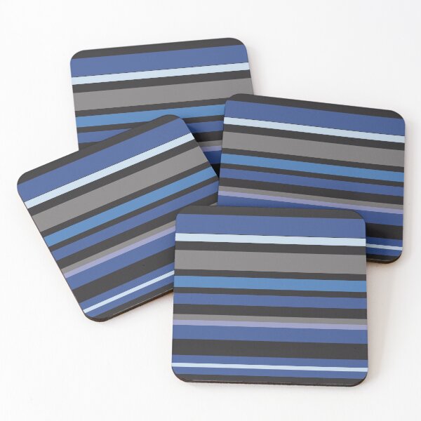 Item preview, Blue tone horizontal stripe graphics designed and sold by Peach-Bloom.