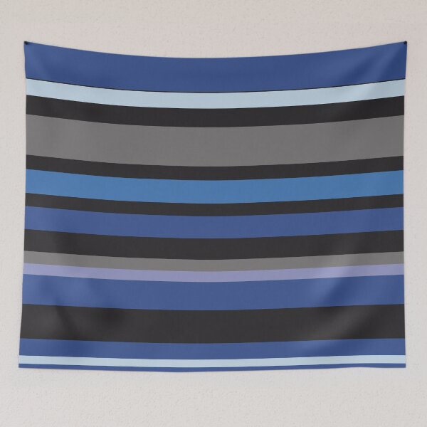 Item preview, Blue tone horizontal stripe graphics designed and sold by Peach-Bloom.