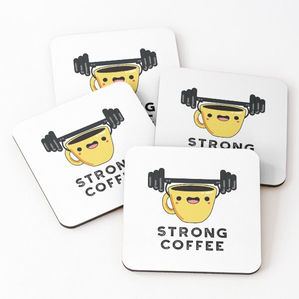 Item preview, Strong Coffee Funny Food Puns  designed and sold by punnybone.