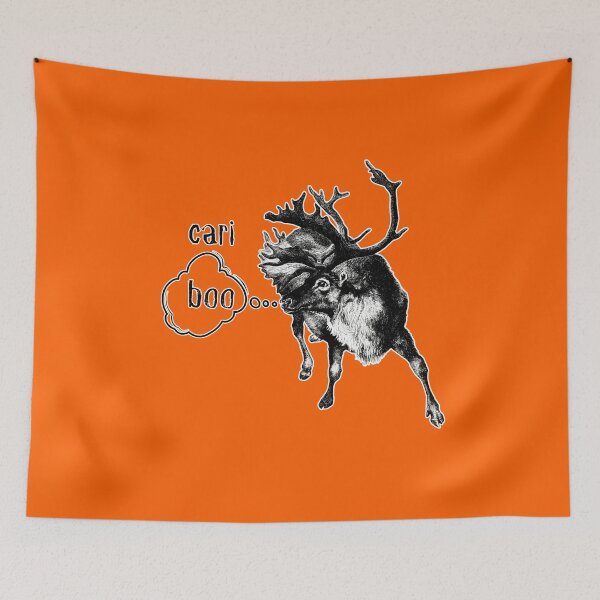 Item preview, CariBoo Funny Vintage Boo Caribou Reindeer Halloween Design designed and sold by BeeZBeez.