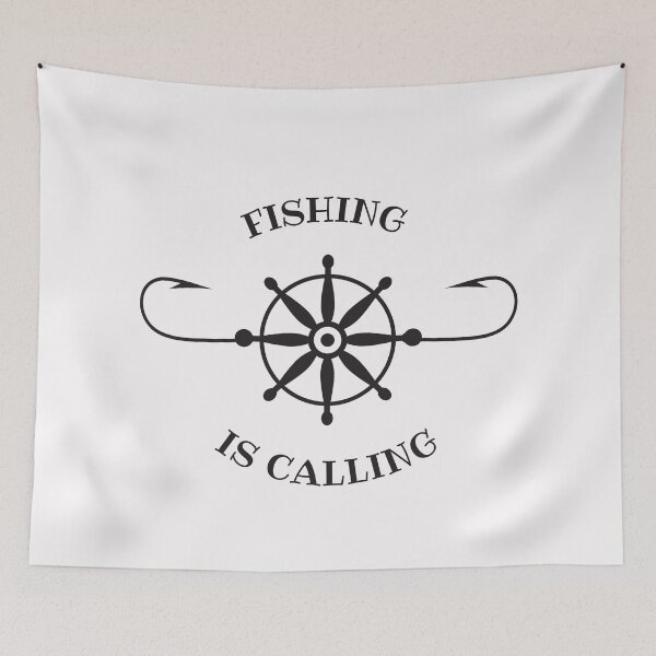 Item preview, Fishing is calling, fishing hook design designed and sold by Auntieck.